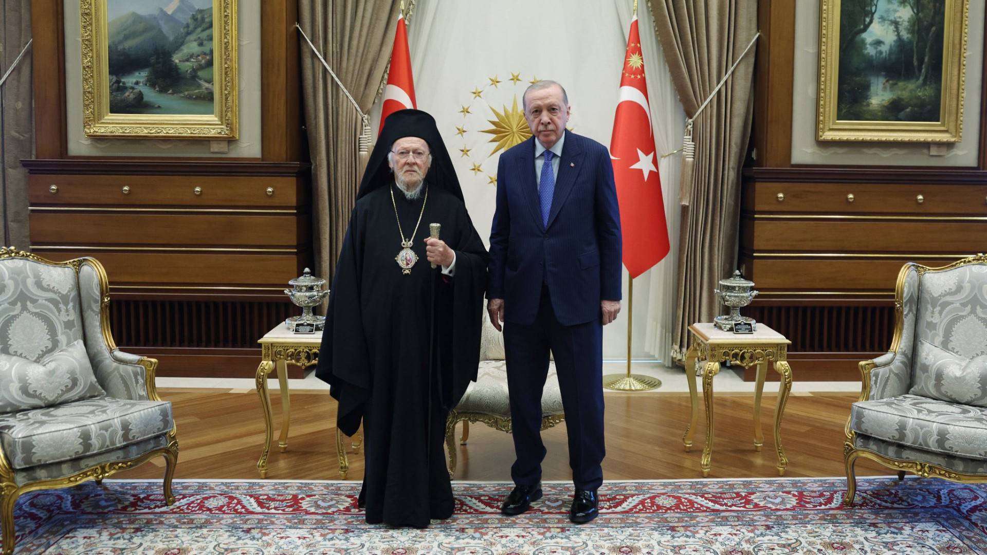 Cumhurbaşkanı Erdoğan, Fener Rum Patriği ile görüştü