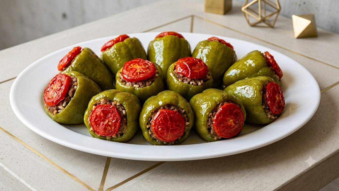 Zeytinyağlı biber dolması