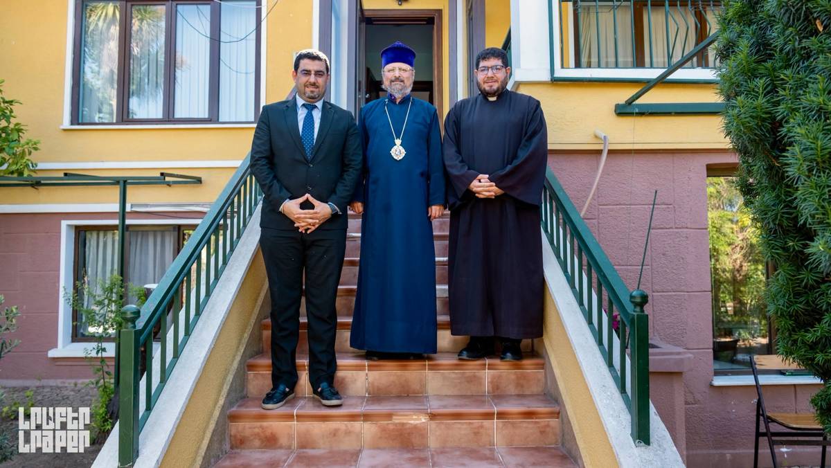 Yusuf Tabaş, and Fr. Avedis Tabaşyan with Patriarch Maşalyan