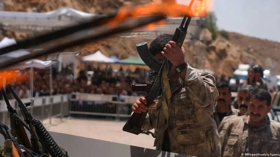 PKK'nin Süleymaniye'deki silah bırakma töreni, 11 Temmuz 2026'ta düzenlenmişti.