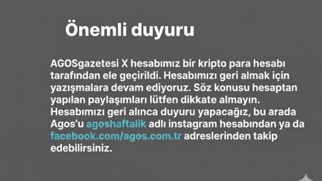Duyuru: X hesabımız hacklendi