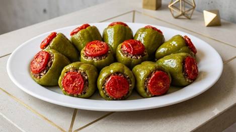 Zeytinyağlı biber dolması
