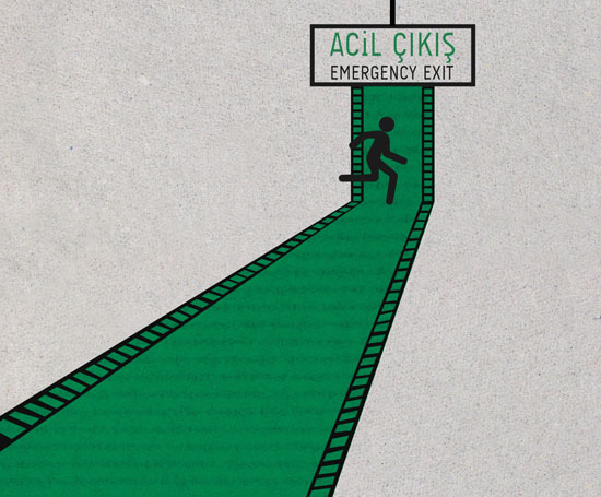 Belgeselle ‘acil çıkış’