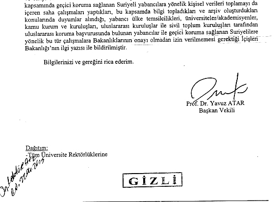 Akademik özgürlüğe bir darbe de İçişleri Bakanlığı’ndan
