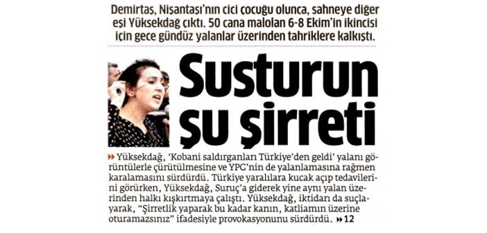 Star durulmuyor: Figen Yüksekdağ hedef gösterildi