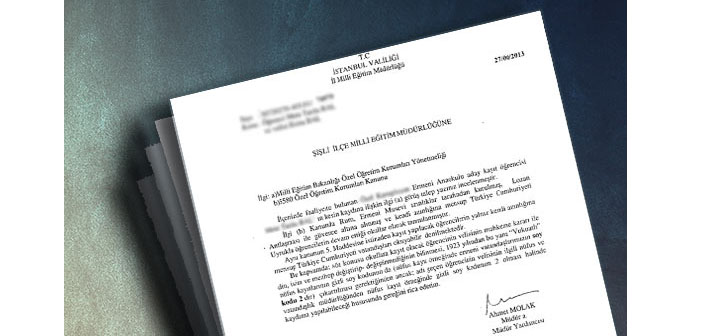 Mahkeme, okul kaydında vaftiz kâğıdı aramadı