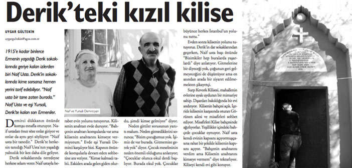 Agos'un arşivinden: Kızıl Kilise ve Derik'in son Ermenileri