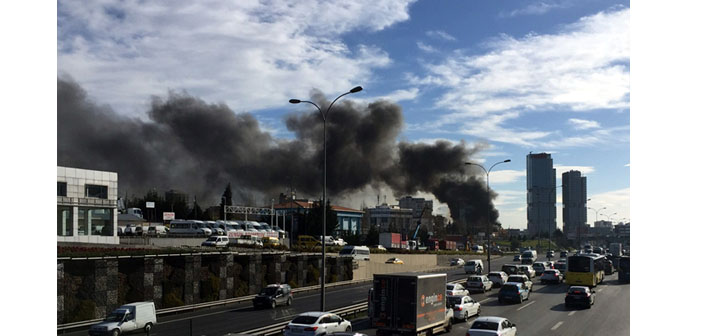 Maltepe'de otelde yangın