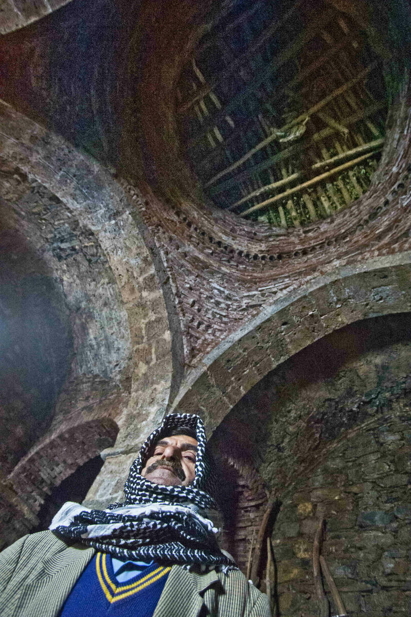 Şükrü Nikcar who maintains the monastery in Çünüş