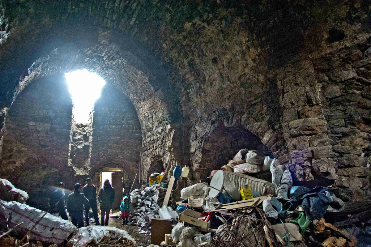 The church at the entrance of Çatak that is used as a hayloft storage