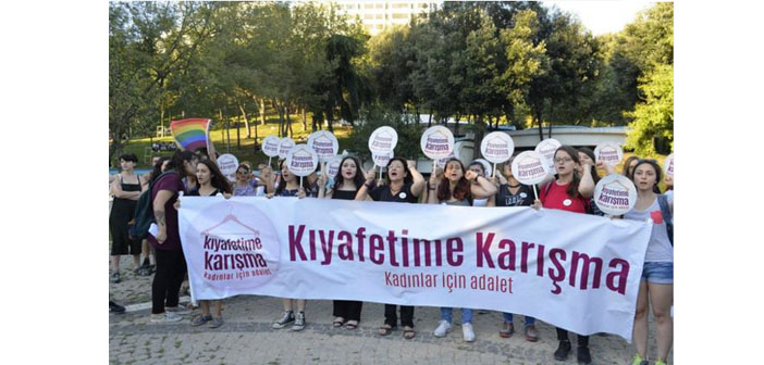Maçka Parkı'nda güvenlikçi tacizi protesto edildi