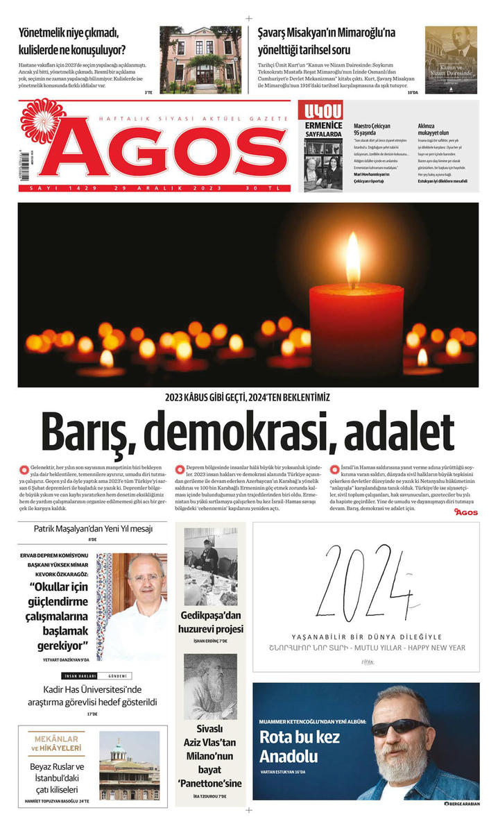 2024'ten beklentimiz: Barış, demokrasi, adalet