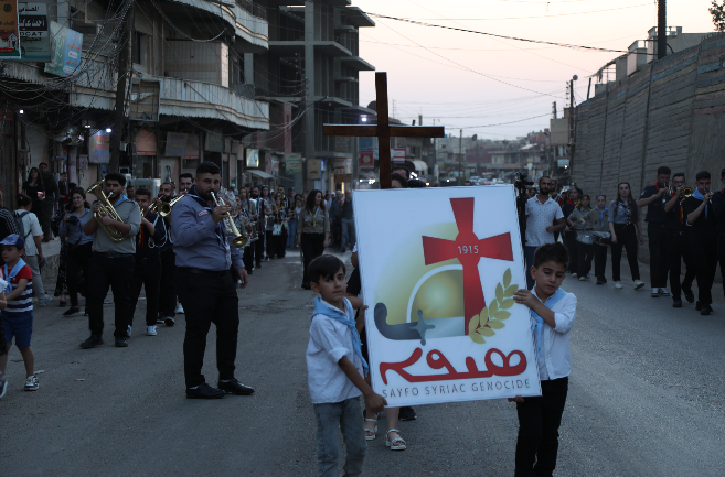 Suriye'de Sayfo anısına düzenlenen yürüyüş