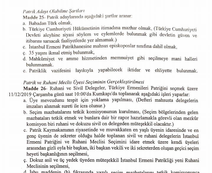 İçişleri talimatnamesinin ilgili sayfası