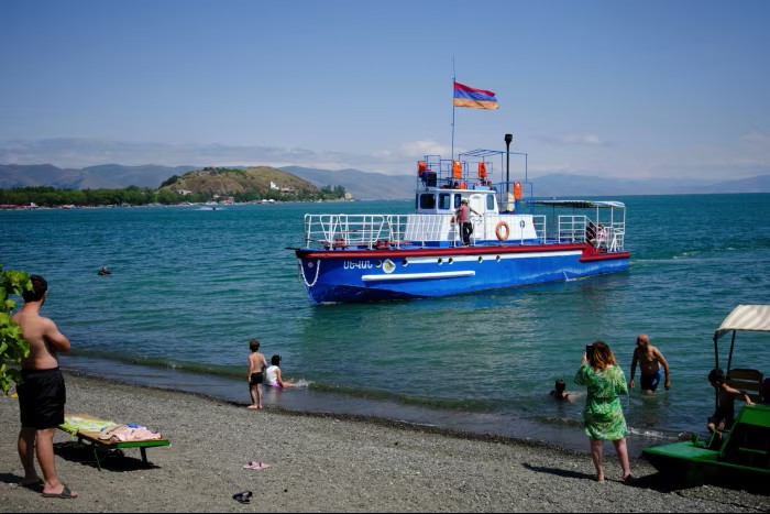 Swimming at Lake Sevan © Sarah Weal