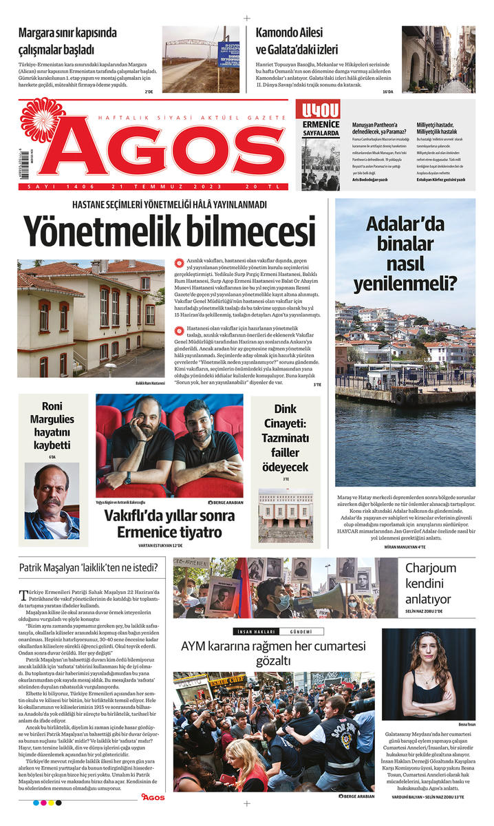 Agos yeni sayısıyla bayilerde