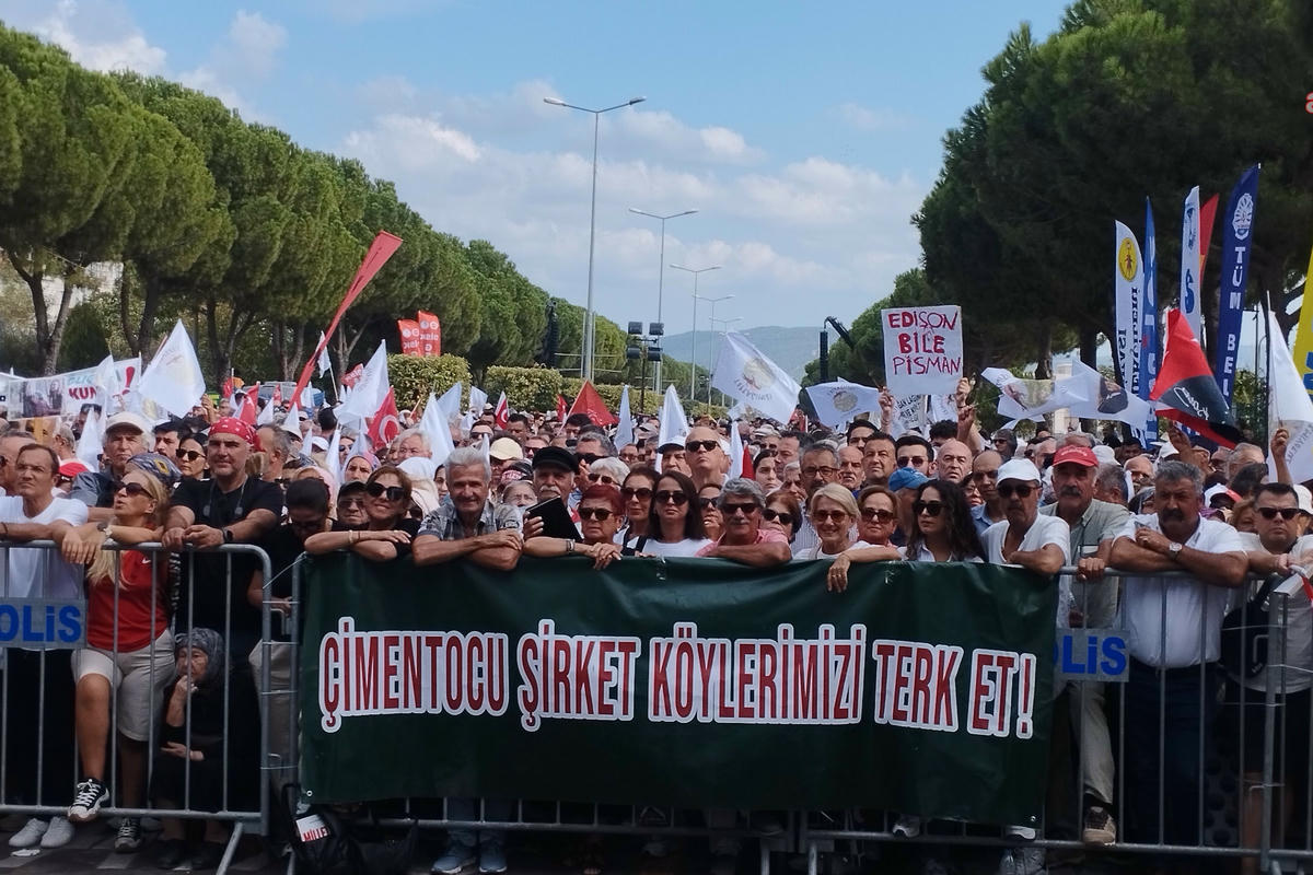 Muğla'da "Toprağımızı vermiyoruz" mitingi