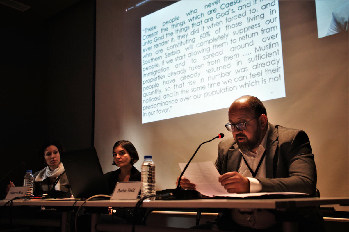 (Soldan sağa) Ayşe Özil, Claire Le Bras, Dmitar Tasić