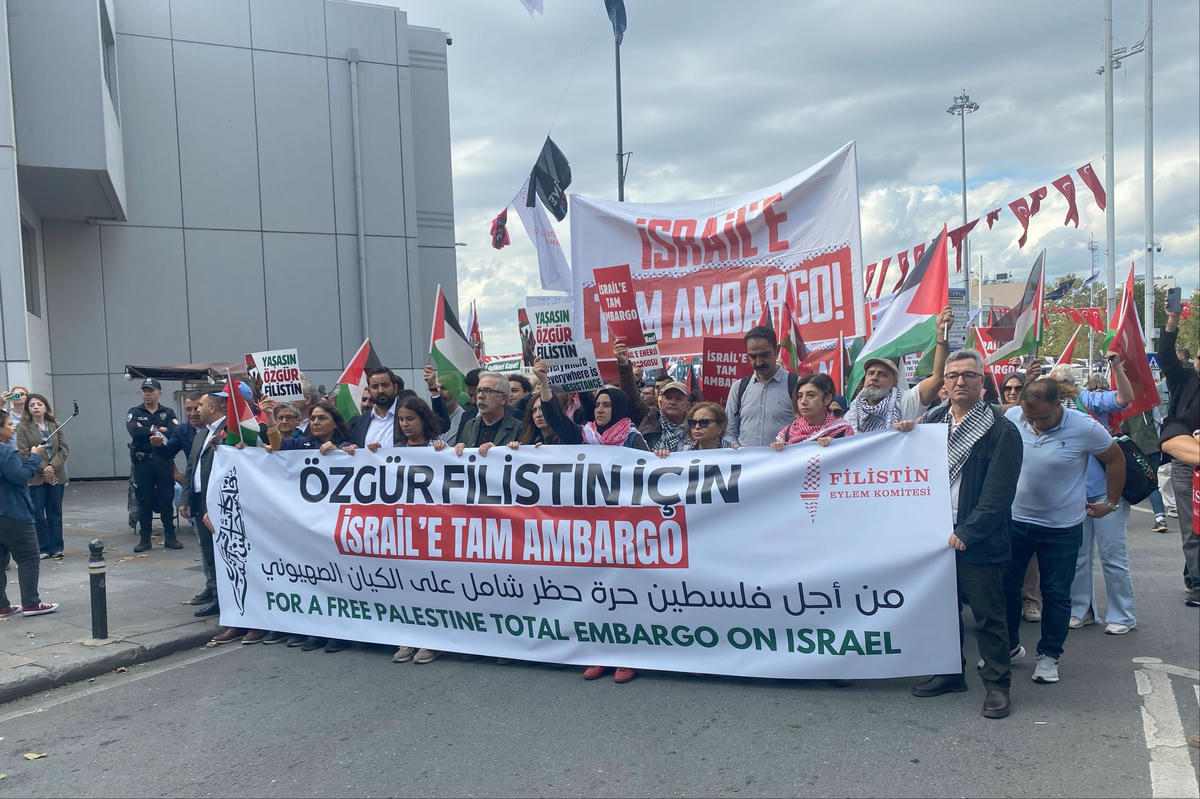 İstanbul'da Gazze yürüyüşü