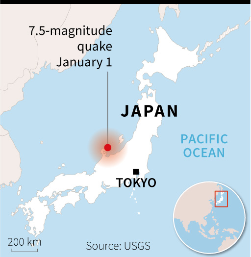Japonya'da 7,6 büyüklüğünde deprem:  48 kişi hayatını kaybetti
