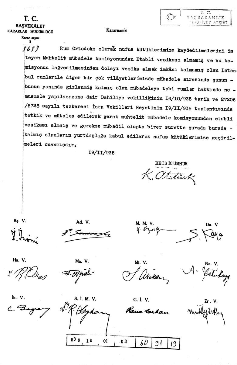 Şükrü Kaya imza örneği-2