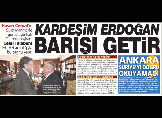 Talabani: PKK silah bırakmak için bana geldi