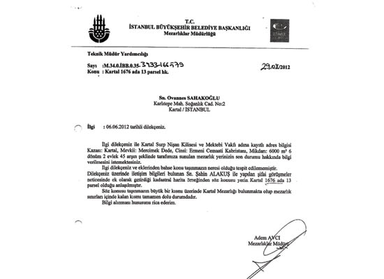 Kartal mezarlığında hak arayışı