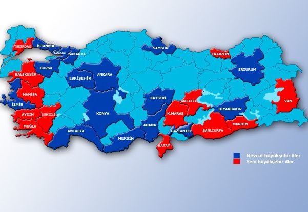  13 İlde Büyükşehir Belediyesi Kurulmasına Dair Kanun Tasarısı kabul edildi