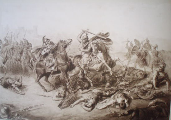 Արտաշէսի եւ Արտաւազդի կռիւը մարացի Արգաւանի դէմ